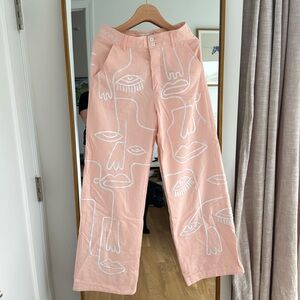 WORN ONCE Maison Les Énervés Wide Leg Stitched Pants